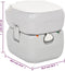 vidaXL - Campingtoilet - draagbaar - 22+12 - L - HDPE - grijs - en - wit