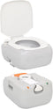 vidaXL - Campingtoilet - draagbaar - 22+12 - L - HDPE - grijs - en - wit