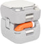 vidaXL - Campingtoilet - draagbaar - 22+12 - L - HDPE - grijs - en - wit