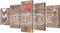 vidaXL - Canvas - muurdruk - print - set - home - sweet - home - 100 - x - 50 - cm
