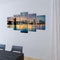 vidaXL - Canvas - muurdruk - set - Brooklyn - Bridge - rivier - uitzicht - 200 - x - 100 - cm