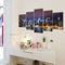 vidaXL - Canvas - muurdruk - set - Kleurrijke - New - York - skyline - 200 - x - 100 - cm