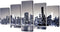 vidaXL - Canvas - muurdruk - set - monochroom - New - York - skyline - 200 - x - 100 - cm