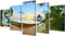 vidaXL - Canvas - muurdruk - set - zandstrand - met - hangmat - 200 - x - 100 - cm