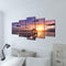 vidaXL - Canvas - muurdruk - set - zandstrand - met - paviljoen - 200 - x - 100 - cm