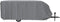 vidaXL - Caravanhoes - 732x250x220 - cm - vliesvlies - grijs