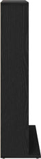 vidaXL - CD-kast - 100,5x23x89,5 - cm - bewerkt - hout - zwart - eikenkleurig
