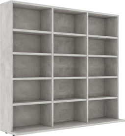 vidaXL - Cd-kast - 102x23x89,5 - cm - bewerkt - hout - betongrijs