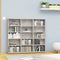vidaXL - Cd-kast - 102x23x89,5 - cm - bewerkt - hout - betongrijs