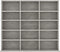 vidaXL - Cd-kast - 102x23x89,5 - cm - bewerkt - hout - betongrijs