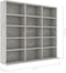 vidaXL - Cd-kast - 102x23x89,5 - cm - bewerkt - hout - betongrijs