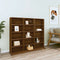 vidaXL - Cd-kast - 102x23x89,5 - cm - bewerkt - hout - bruin - eikenkleur