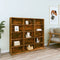 vidaXL - Cd-kast - 102x23x89,5 - cm - bewerkt - hout - gerookt - eikenkleurig