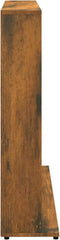 vidaXL - Cd-kast - 102x23x89,5 - cm - bewerkt - hout - gerookt - eikenkleurig