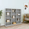vidaXL - Cd-kast - 102x23x89,5 - cm - bewerkt - hout - grijs - sonoma - eikenkleurig