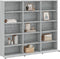 vidaXL - Cd-kast - 102x23x89,5 - cm - bewerkt - hout - grijs - sonoma - eikenkleurig