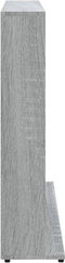 vidaXL - Cd-kast - 102x23x89,5 - cm - bewerkt - hout - grijs - sonoma - eikenkleurig