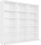 vidaXL - Cd-kast - 102x23x89,5 - cm - bewerkt - hout - hoogglans - wit