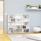 vidaXL - Cd-kast - 102x23x89,5 - cm - bewerkt - hout - hoogglans - wit