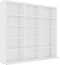 vidaXL - Cd-kast - 102x23x89,5 - cm - bewerkt - hout - wit