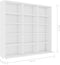 vidaXL - Cd-kast - 102x23x89,5 - cm - bewerkt - hout - wit