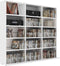 vidaXL - Cd-kast - 102x23x89,5 - cm - bewerkt - hout - wit