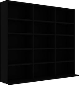 vidaXL - Cd-kast - 102x23x89,5 - cm - bewerkt - hout - zwart