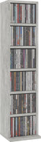 vidaXL - Cd-kast - 21x20x88 - cm - bewerkt - hout - betongrijs