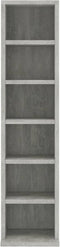 vidaXL - Cd-kast - 21x20x88 - cm - bewerkt - hout - betongrijs