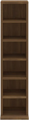 vidaXL - Cd-kast - 21x20x88 - cm - bewerkt - hout - bruin - eikenkleur