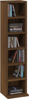 vidaXL - Cd-kast - 21x20x88 - cm - bewerkt - hout - bruin - eikenkleur