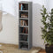 vidaXL - Cd-kast - 21x20x88 - cm - bewerkt - hout - grijs - sonoma - eikenkleurig