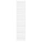 vidaXL - Cd-kast - 21x20x88 - cm - bewerkt - hout - hoogglans - wit