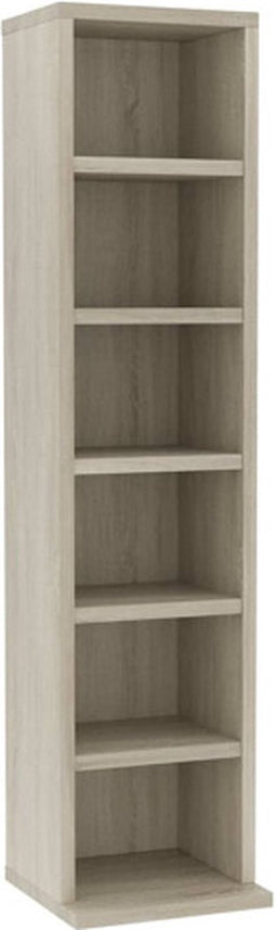 vidaXL - Cd-kast - 21x20x88 - cm - bewerkt - hout - sonoma - eikenkleurig