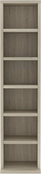 vidaXL - Cd-kast - 21x20x88 - cm - bewerkt - hout - sonoma - eikenkleurig