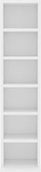 vidaXL - Cd-kast - 21x20x88 - cm - bewerkt - hout - wit