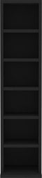 vidaXL - Cd-kast - 21x20x88 - cm - bewerkt - hout - zwart