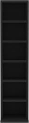 vidaXL - Cd-kast - 21x20x88 - cm - bewerkt - hout - zwart