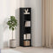 vidaXL - CD-kast - 21x20x88 - cm - spaanplaat - zwart - eikenkleurig