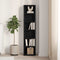vidaXL - CD-kast - 21x20x88 - cm - spaanplaat - zwart - eikenkleurig