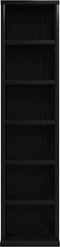 vidaXL - CD-kast - 21x20x88 - cm - spaanplaat - zwart - eikenkleurig