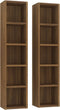 vidaXL - CD-kasten - 2 - st - 21x16x93,5 - bewerkt - hout - bruin - eikenkleur