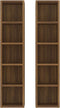 vidaXL - CD-kasten - 2 - st - 21x16x93,5 - bewerkt - hout - bruin - eikenkleur