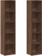vidaXL - CD-kasten - 2 - st - 21x16x93,5 - bewerkt - hout - bruin - eikenkleur