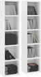 vidaXL - Cd-kasten - 2 - st - 21x16x93,5 - bewerkt - hout - wit