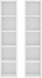 vidaXL - Cd-kasten - 2 - st - 21x16x93,5 - bewerkt - hout - wit