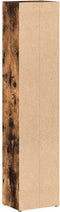 vidaXL - CD-kasten - 2 - st - 21x16x93,5 - cm - bewerkt - hout - gerookt - eikenkleurig