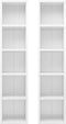 vidaXL - Cd-kasten - 2 - st - 21x16x93,5 - spaanplaat - hoogglans - wit