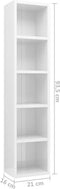 vidaXL - Cd-kasten - 2 - st - 21x16x93,5 - spaanplaat - hoogglans - wit