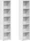 vidaXL - Cd-kasten - 2 - st - 21x16x93,5 - spaanplaat - hoogglans - wit